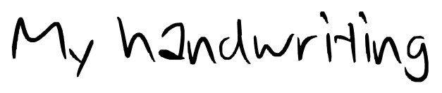 My handwriting font